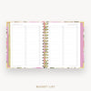 Day Designer 2024-25 mini weekly planner: Camellia cover with bucket list