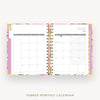 Day Designer 2024-25 mini weekly planner: Camellia cover with monthly calendar
