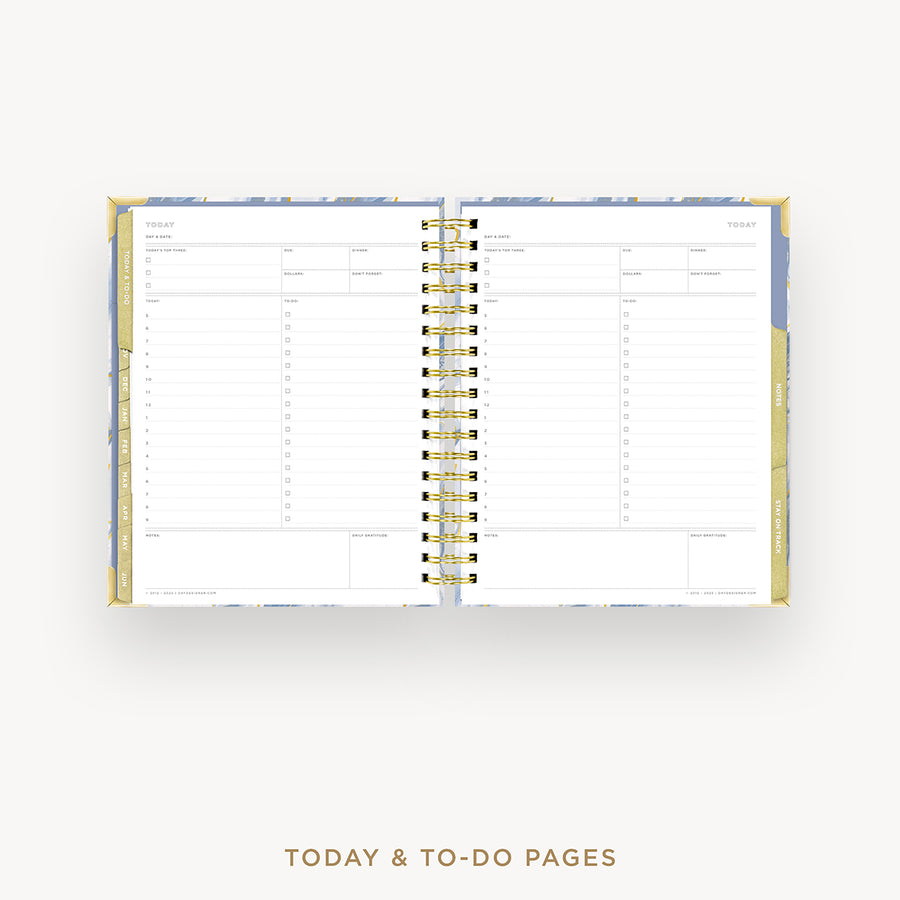 Day Designer 2024-25 weekly planner: Azure cover with undated daily planning pages