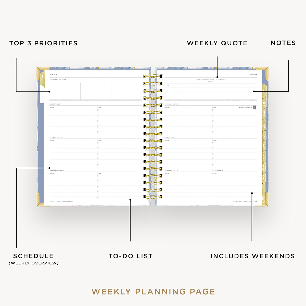 Shop 2024 Weekly Planners Day Designer