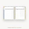 Day Designer 2024-25 weekly planner: Azure cover with monthly calendar