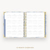 Day Designer 2024-25 mini weekly planner: Azure cover with 12 month calendar