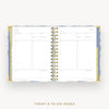 Day Designer 2024-25 mini weekly planner: Azure cover with undated daily planning pages