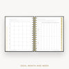 Day Designer 2024-25 mini daily planner: Black Pebble Texture cover with ideal week worksheet
