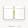 Day Designer 2024-25 daily planner: Caramel Latte Pebble Texture cover with monthly calendar