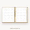 Day Designer 2024-25 mini daily planner: Caramel Latte Pebble Texture cover with 12 month calendar