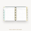 Day Designer 2025 daily planner: Black Stripe cover with ideal week worksheet