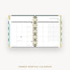 Day Designer 2025 daily planner: Black Stripe cover with monthly calendar