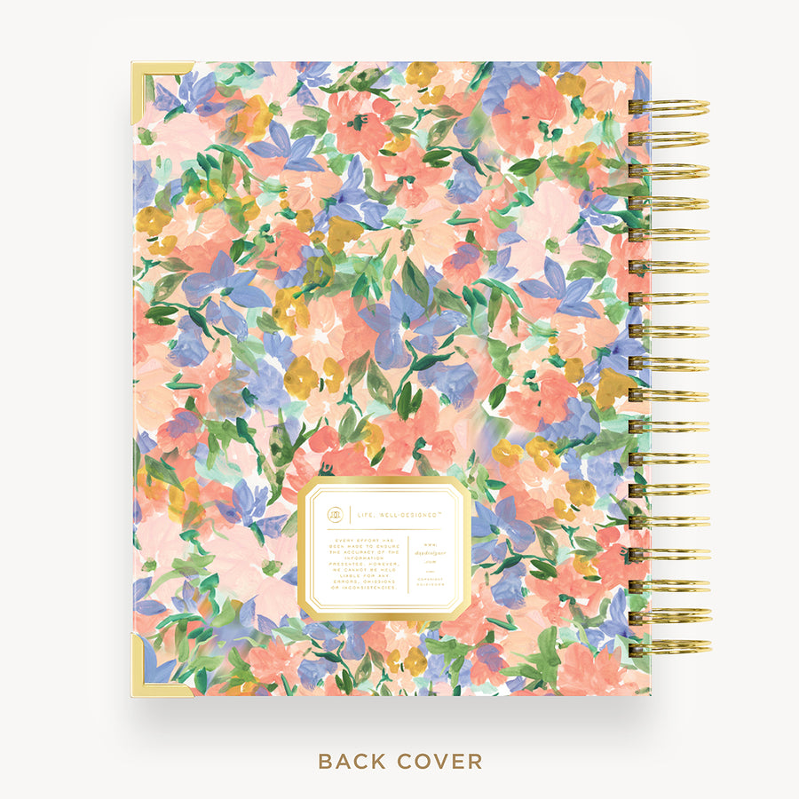 Day Designer 2025 daily planner: Lorelei back cover with gold detail