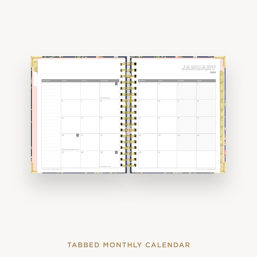 Day Designer 2025 daily planner: Fresh Sprigs cover with monthly calendar