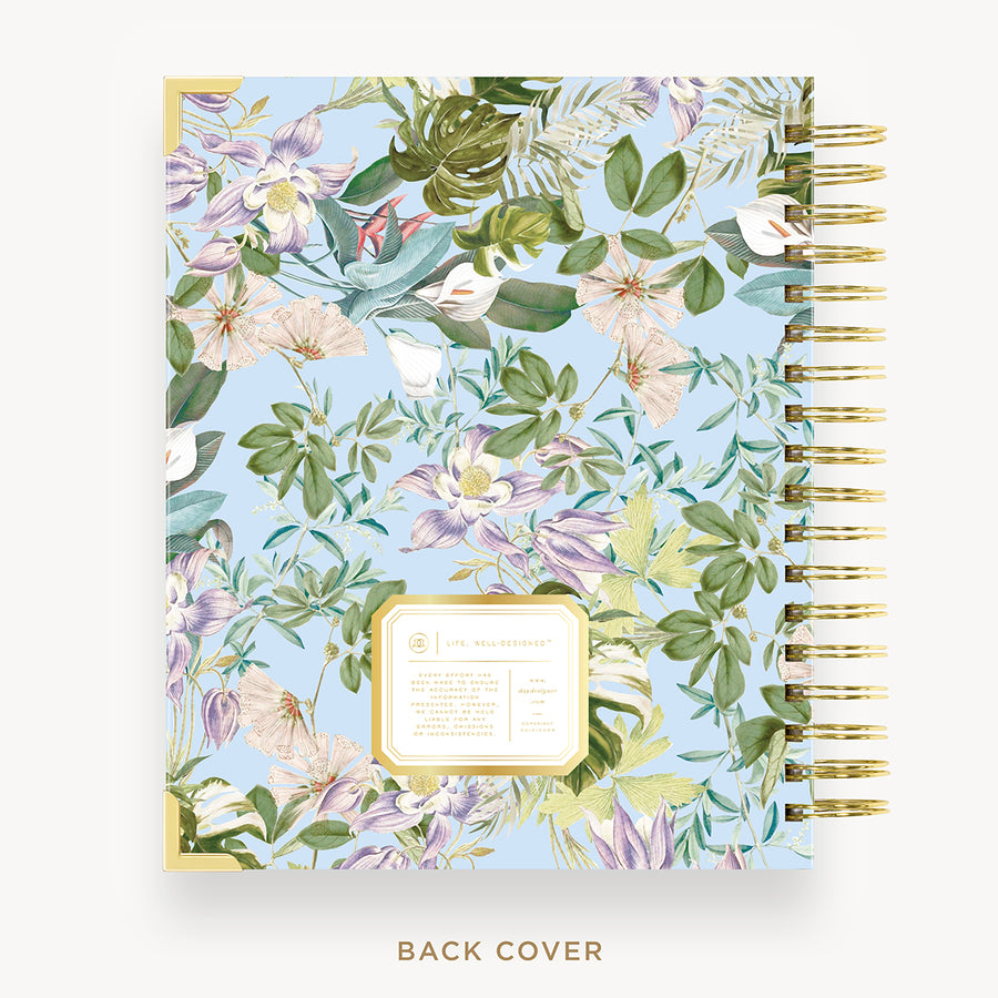 Day Designer 2025 daily planner: Palmetto back cover with gold detail