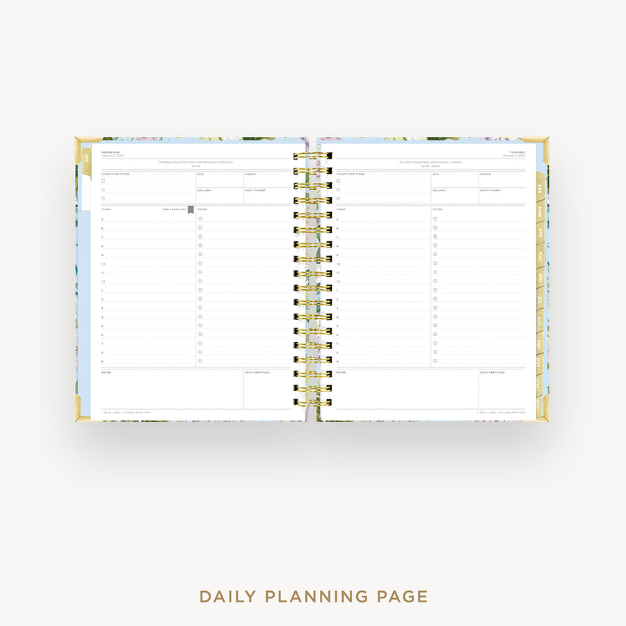 Day Designer 2025 daily planner: Palmetto cover with daily planning page