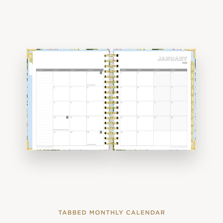 Day Designer 2025 daily planner: Palmetto cover with monthly calendar