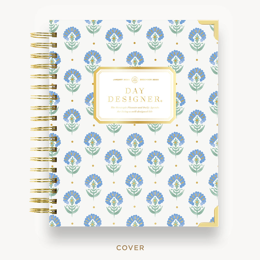 Day Designer 2025 daily planner: Tasha hard cover, gold wire binding