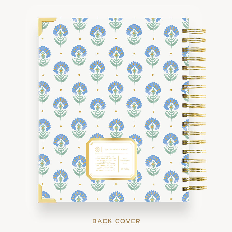 Day Designer 2025 daily planner: Tasha back cover with gold detail