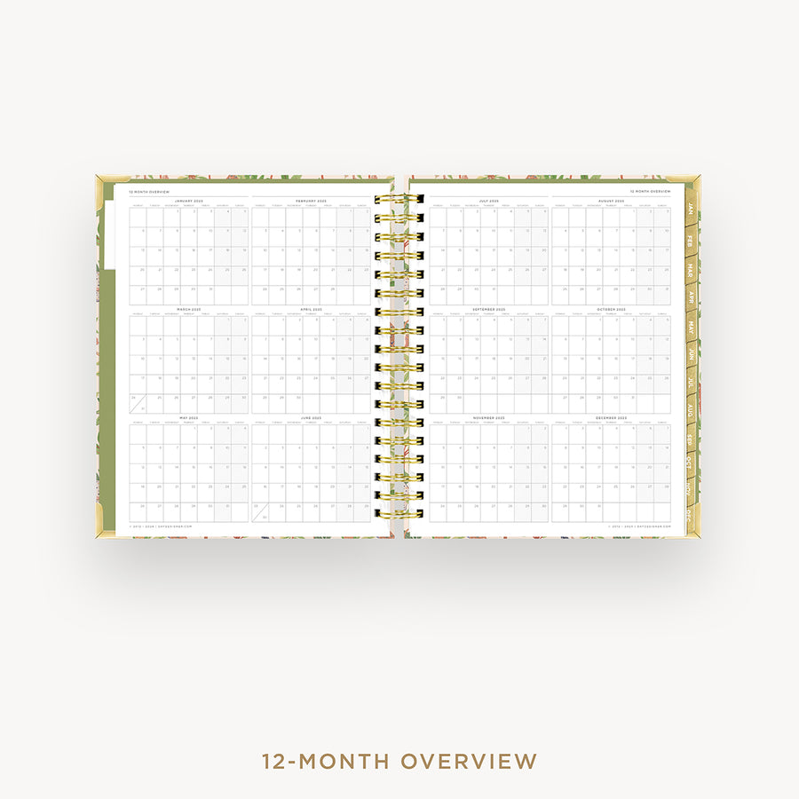 Day Designer 2025 daily planner: Menagerie cover with 12 month calendar