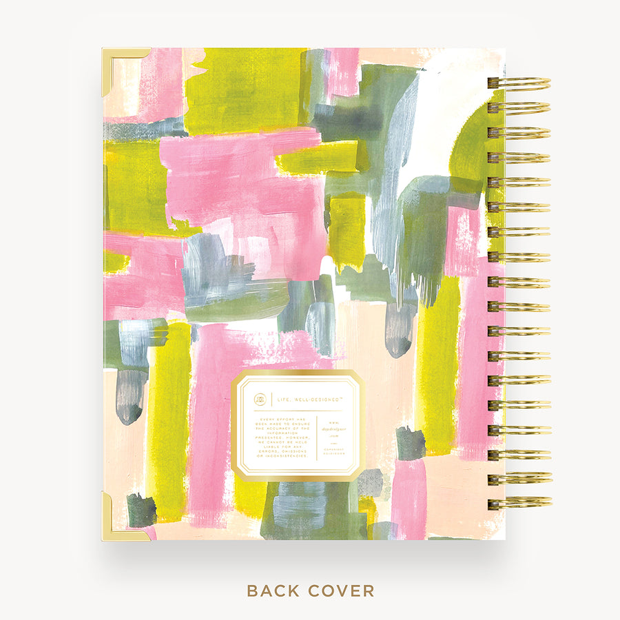 Day Designer 2025 daily planner: Serendipity back cover with gold detail