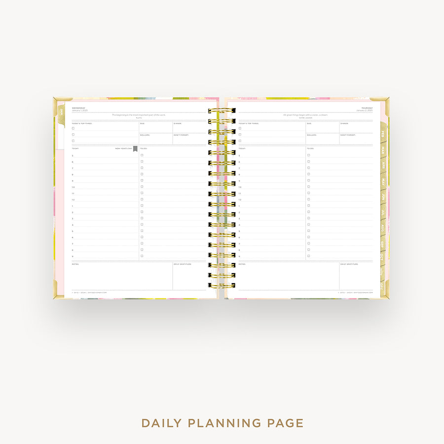 Day Designer 2025 daily planner: Serendipity cover with daily planning page