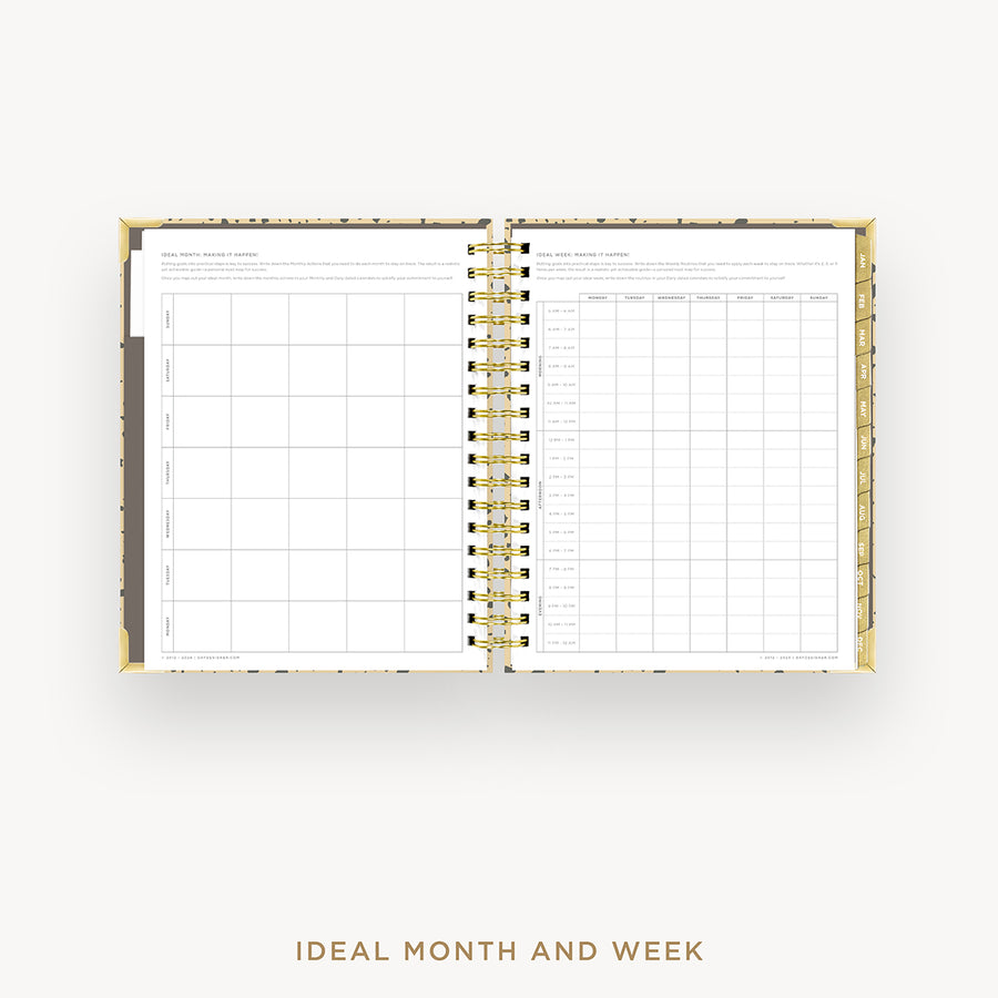 Day Designer 2025 daily planner: Savannah cover with ideal week worksheet