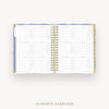 Day Designer 2025 daily planner: Azure cover with 12 month calendar