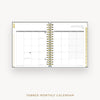 Day Designer 2025 daily planner: Charcoal Bookcloth cover with monthly calendar