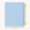 Day Designer 2025 daily planner: Chambray Bookcloth back cover with gold detail