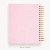 Day Designer 2025 daily planner: Peony Bookcloth back cover with gold detail