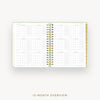 Day Designer 2025 daily planner: Sage Bookcloth cover with 12 month calendar