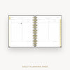 Day Designer 2025 daily planner: Classic Black Pebble Texture cover with daily planning page