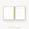 Day Designer 2025 daily planner: Caramel Latte Pebble Texture cover with ideal week worksheet