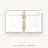 Day Designer 2025 daily planner: Caramel Latte Pebble Texture cover with monthly calendar