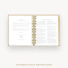 Day Designer 2025 daily planner: Caramel Latte Pebble Texture cover with introduction and how to guide