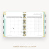 Day Designer 2025 mini daily planner: Black Stripe cover with monthly calendar