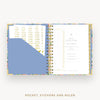 Day Designer 2025 mini daily planner: Fresh Sprigs cover with pocket and gold stickers