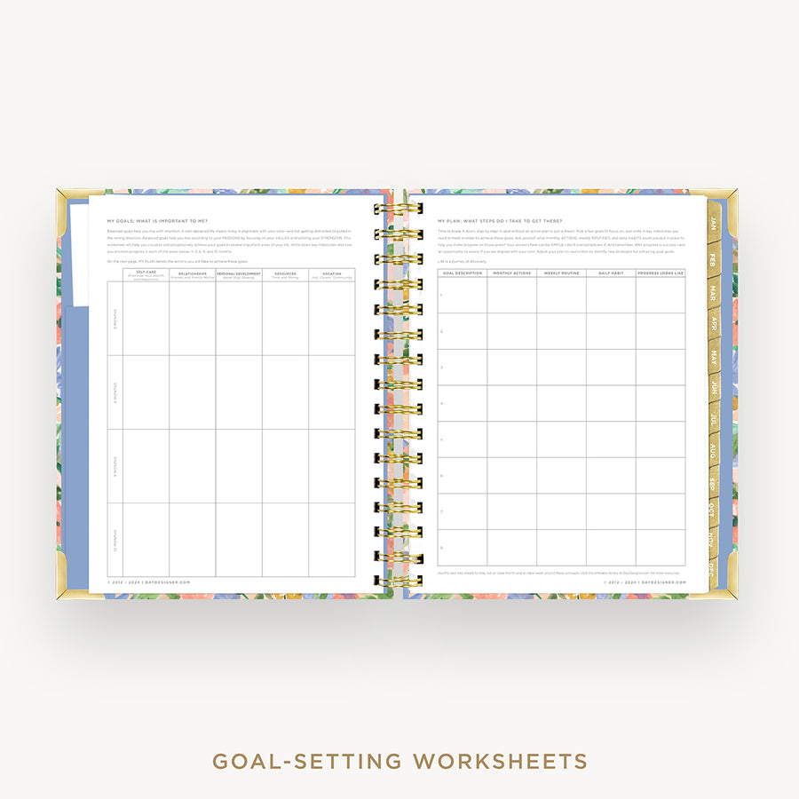 Day Designer 2025 mini daily planner: Lorelei cover with goals worksheet