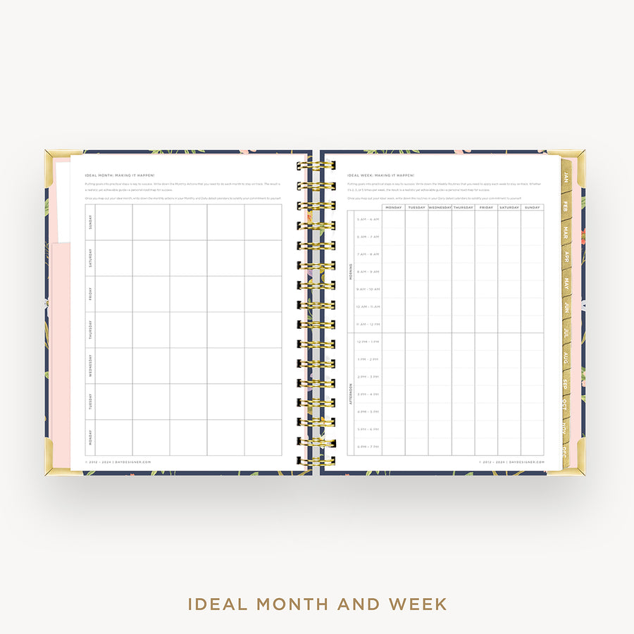 Day Designer 2025 mini daily planner: Fresh Sprigs cover with ideal week worksheet