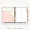 Day Designer 2025 mini daily planner: Fresh Sprigs cover with pocket and gold stickers