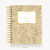 Day Designer 2025 mini daily planner: Savannah hard cover, gold wire binding