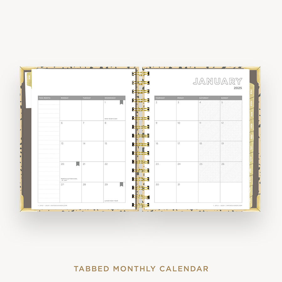 Day Designer 2025 mini daily planner: Savannah cover with monthly calendar