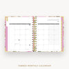 Day Designer 2025 mini daily planner: Camellia cover with monthly calendar