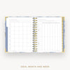 Day Designer 2025 mini daily planner: Azure cover with ideal week worksheet