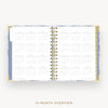 Day Designer 2025 mini daily planner: Azure cover with 12 month calendar