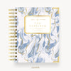 Day Designer 2025 mini daily planner: Azure hard cover, gold wire binding