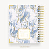 Day Designer 2025 mini daily planner: Azure cover with back cover with gold detail