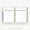 Day Designer 2025 mini daily planner: Azure cover with monthly calendar