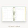 Day Designer 2025 mini daily planner: Sage Bookcloth cover with ideal week worksheet