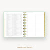 Day Designer 2025 mini daily planner: Sage Bookcloth cover with holidays page