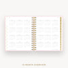 Day Designer 2025 mini daily planner: Peony Bookcloth cover with 12 month calendar