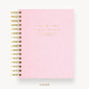 Day Designer 2025 mini daily planner: Peony Bookcloth hard cover, gold wire binding