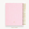 Day Designer 2025 mini daily planner: Peony Bookcloth cover with back cover with gold detail